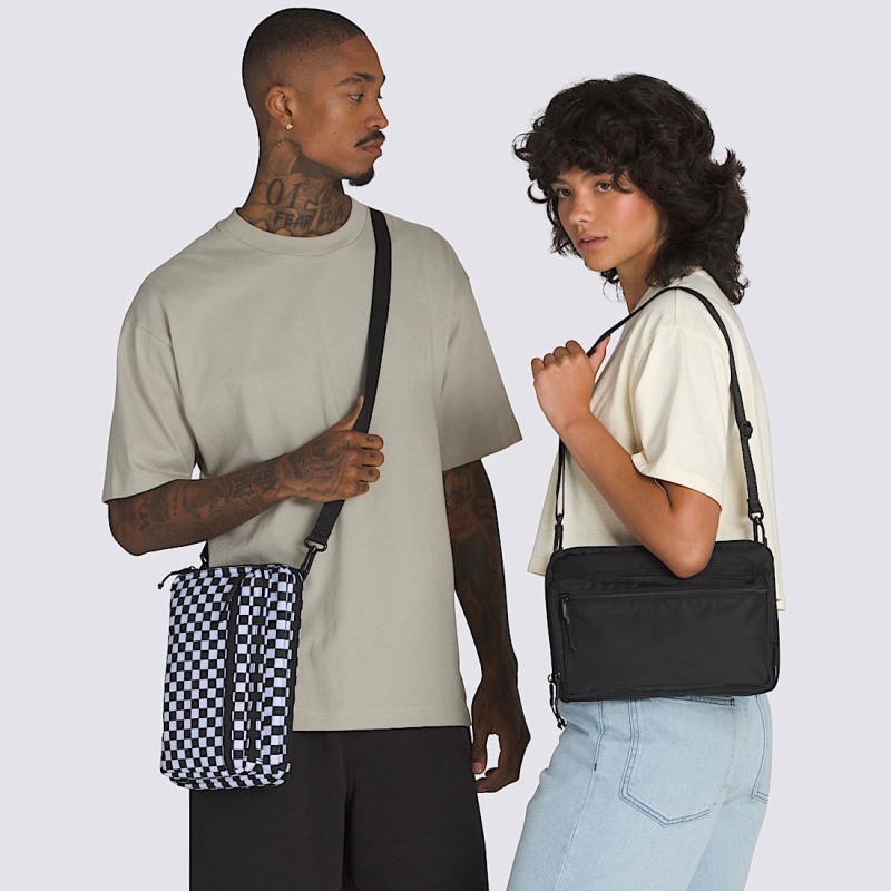 Bolsa Vans Bail Convertible Checkerboard Preto