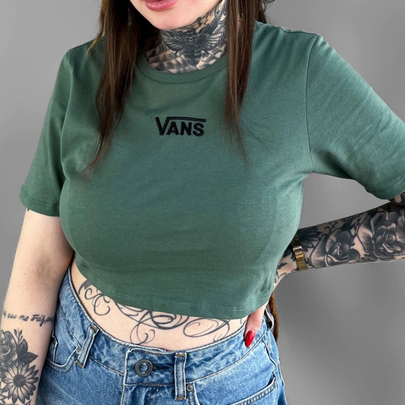 Blusa Vans Flying V Crew Crop II Verde