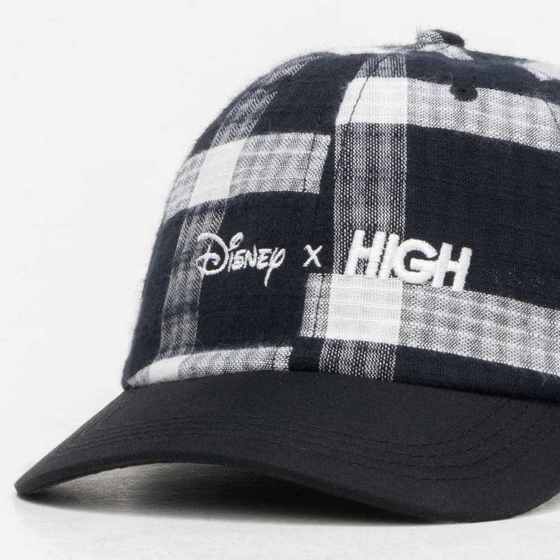 Bon High Plaid Polo Hat Disney Preto