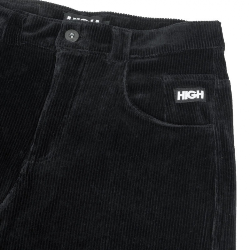 CALCA HIGH CORDUROY PRETO