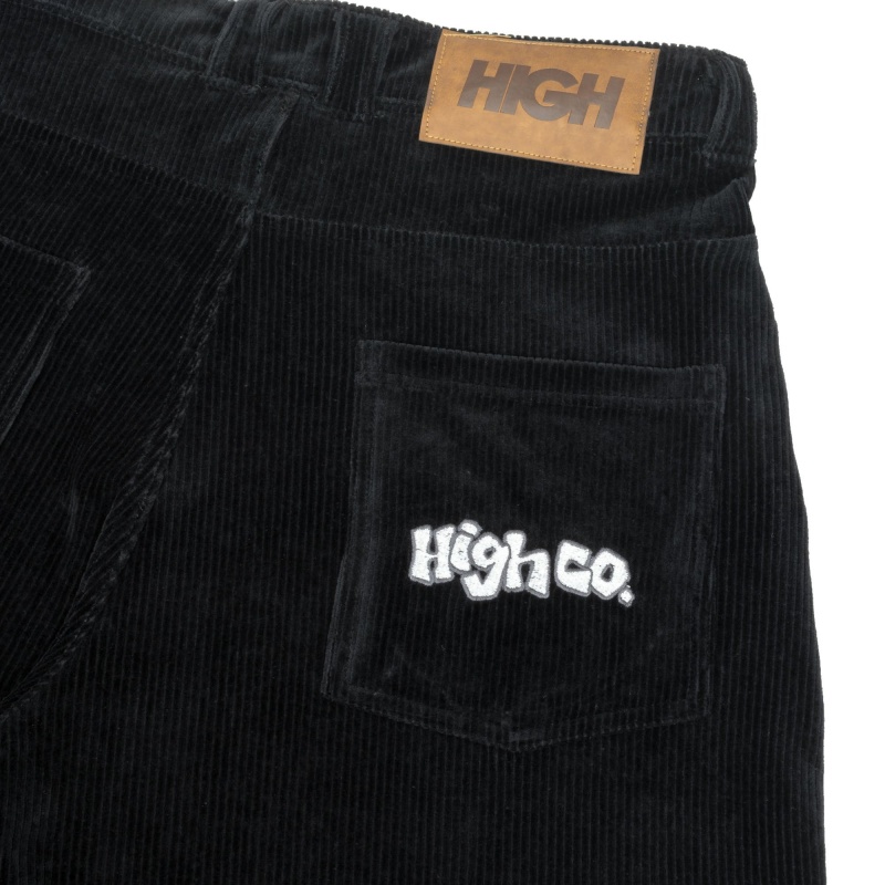 CALCA HIGH CORDUROY PRETO