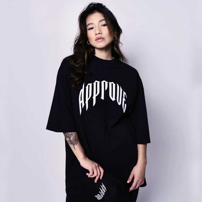 Camiseta Approve Beyond Lines Oversized Preto