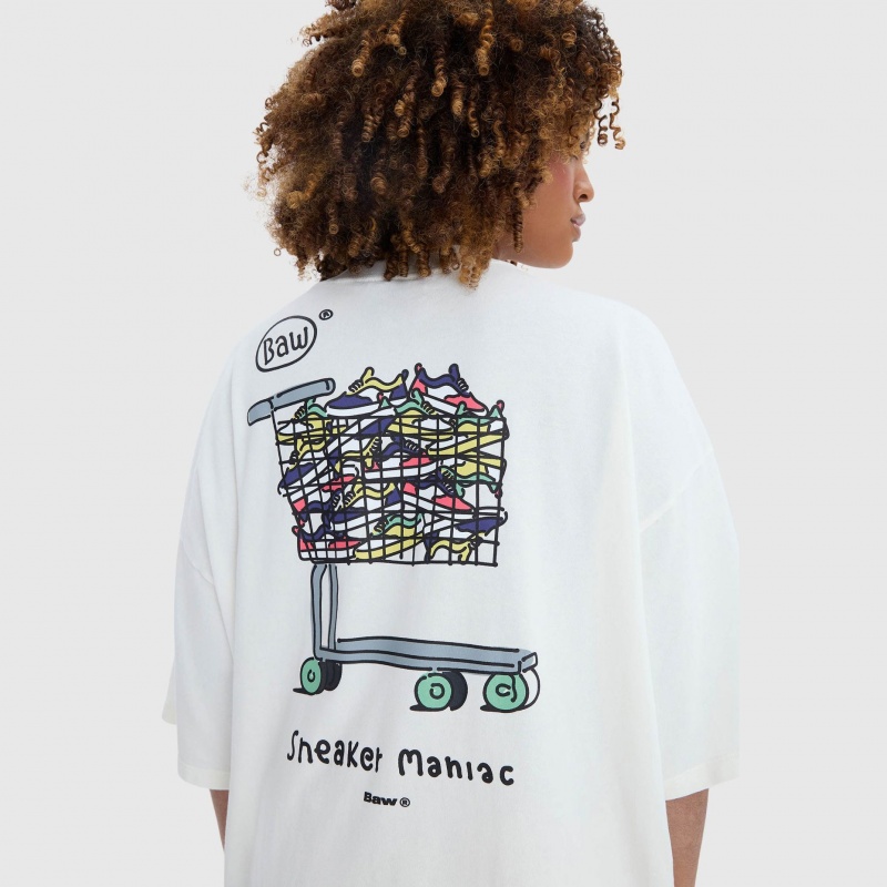 Camiseta Baw Oversized Market Maniac Bege