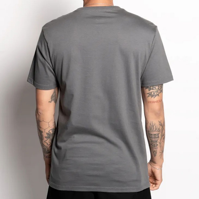 Camiseta Dc Shoes Embroidery Cinza