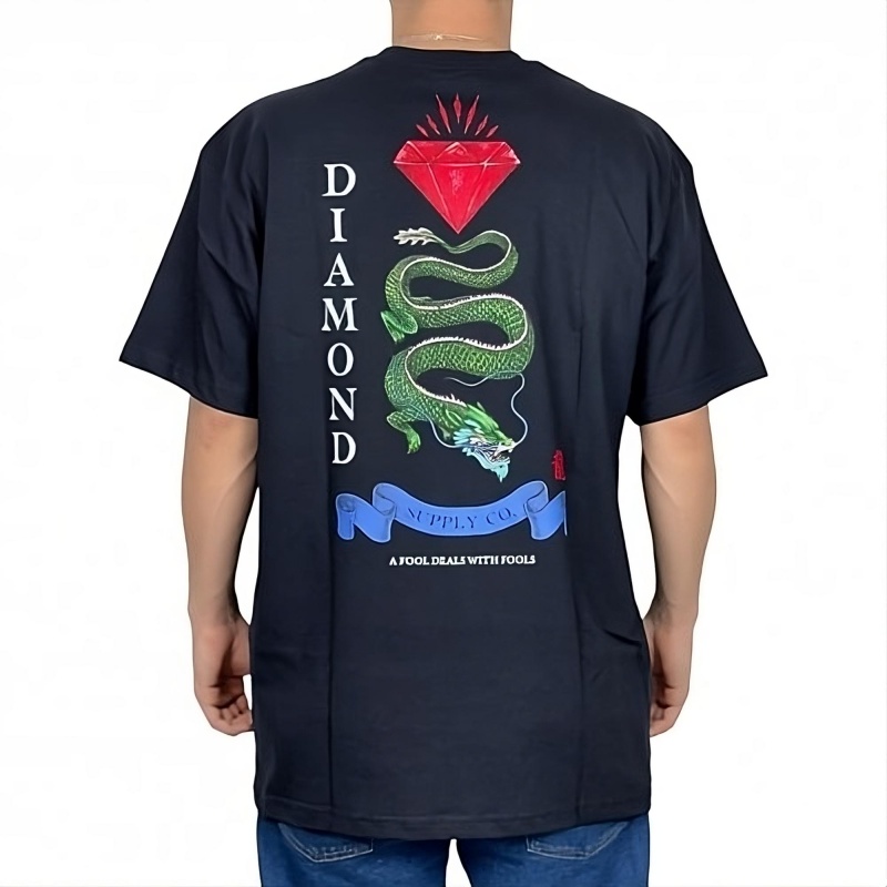 Camiseta Diamond Dragon Preto