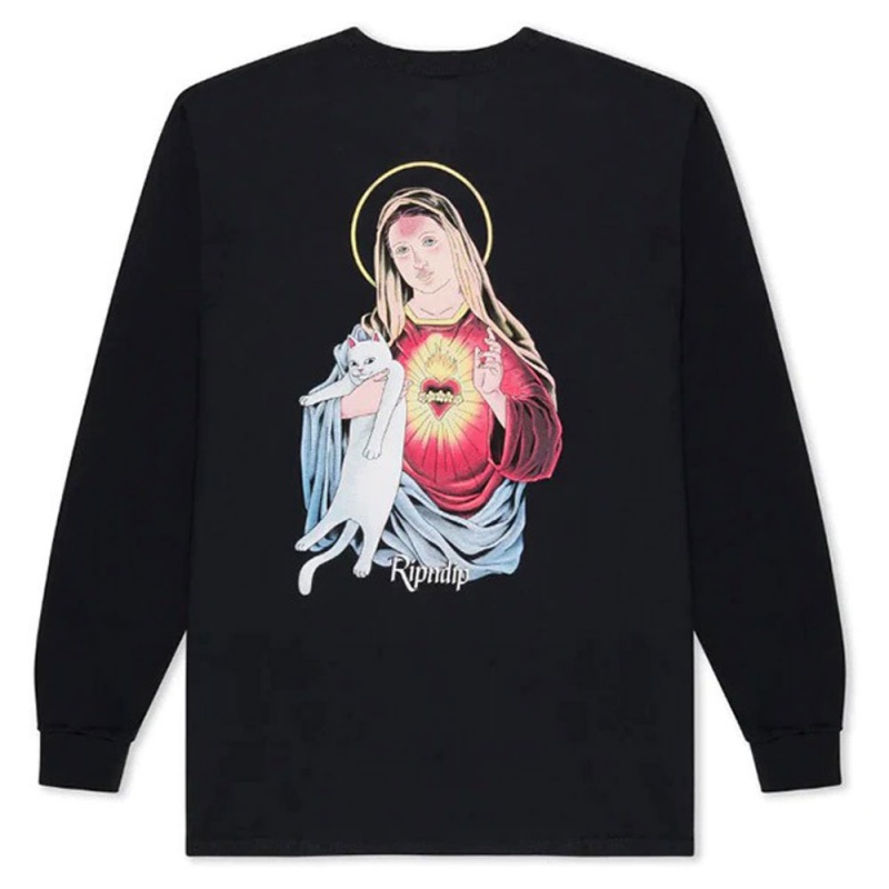 Camiseta Manga Longa Ripndip Mather Mary Preto