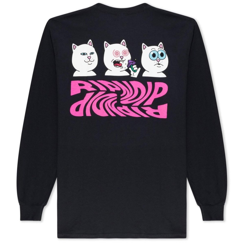 Camiseta Manga Longa Ripndip Shroom Diet Preto