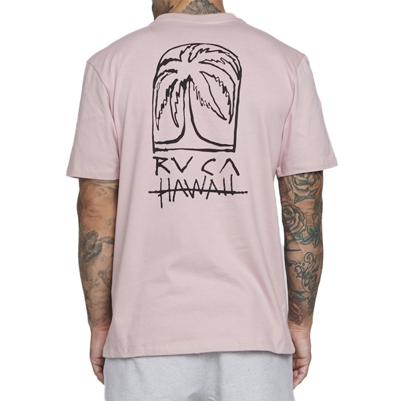 Camiseta RVCA Sketch Palm Rosa