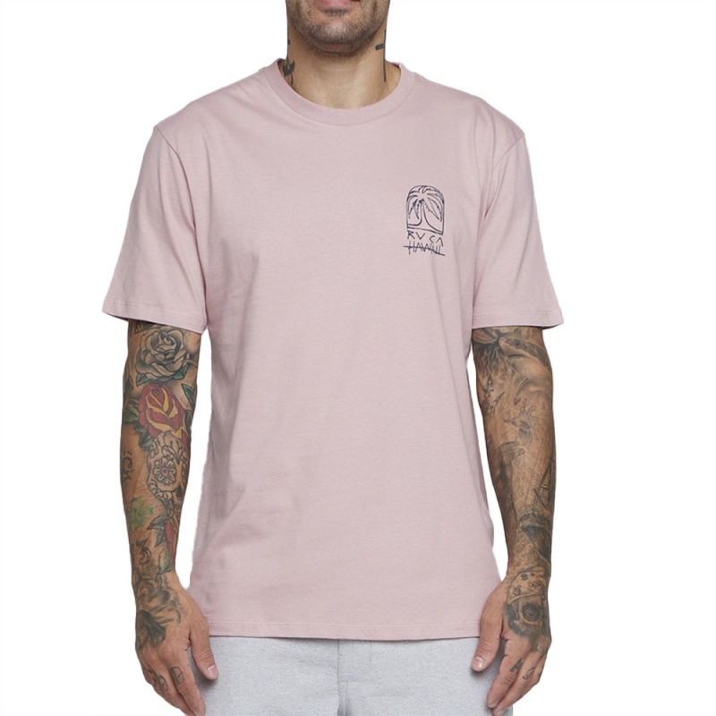 Camiseta RVCA Sketch Palm Rosa