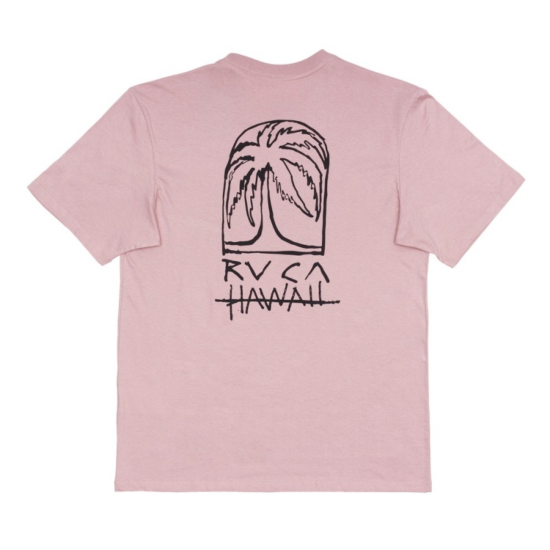 Camiseta RVCA Sketch Palm Rosa