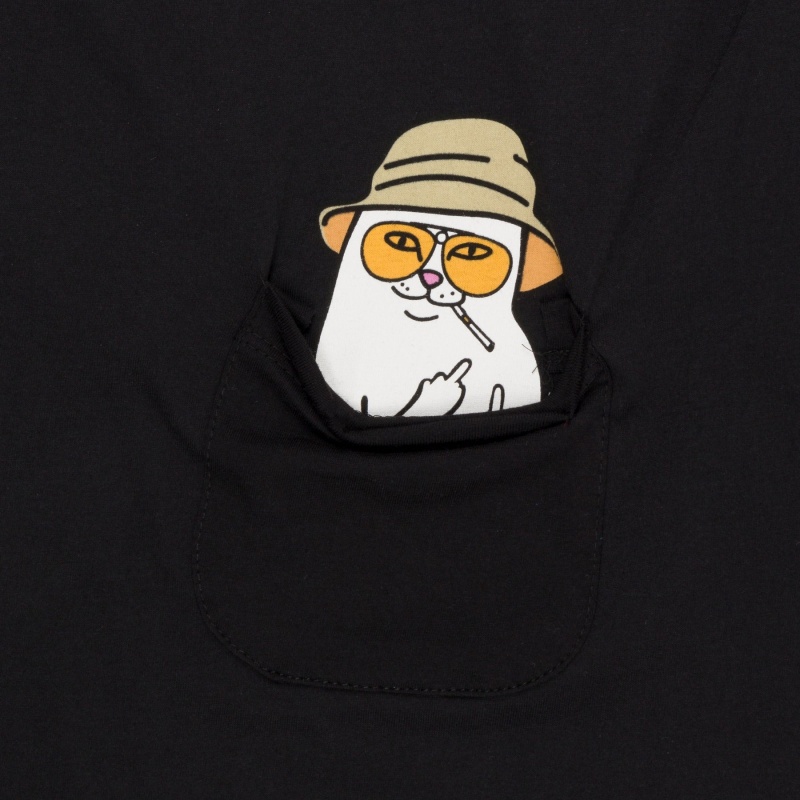 Camiseta Ripndip Nermal S Thompson Pocket Preto