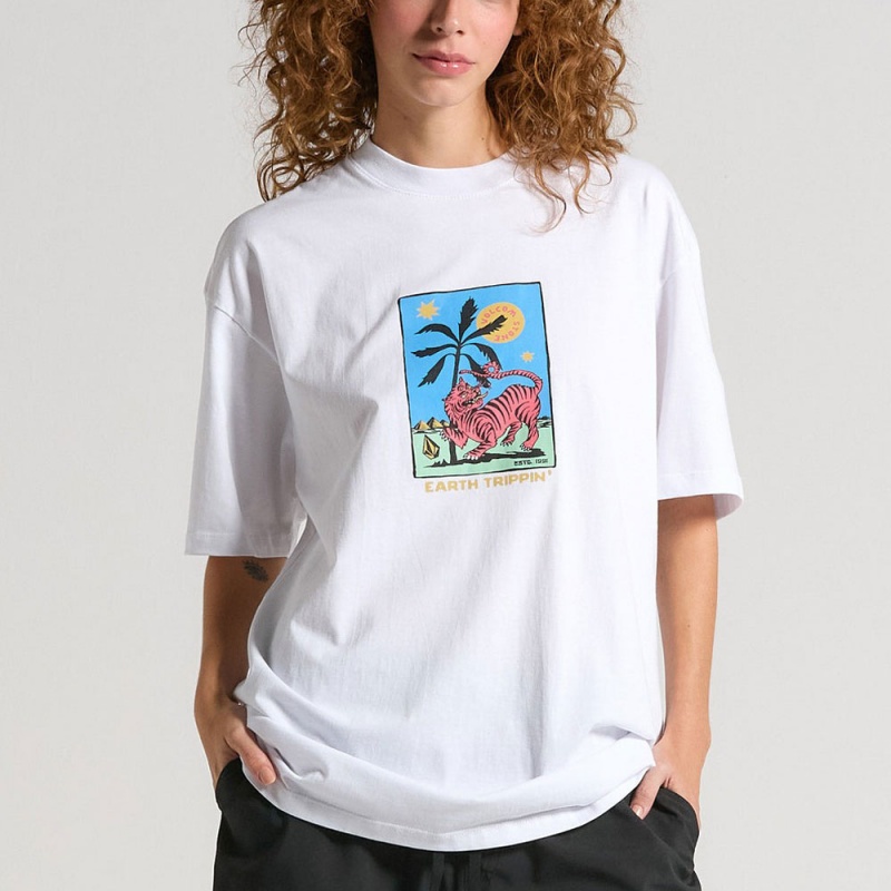 Camiseta Volcom Tarot Tiger Branco