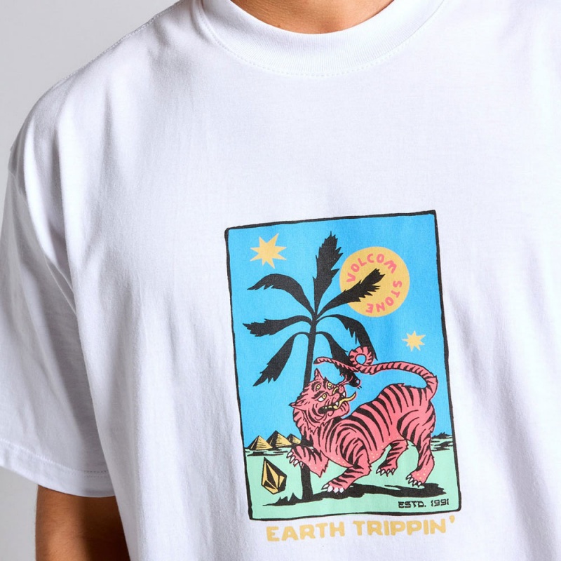 Camiseta Volcom Tarot Tiger Branco