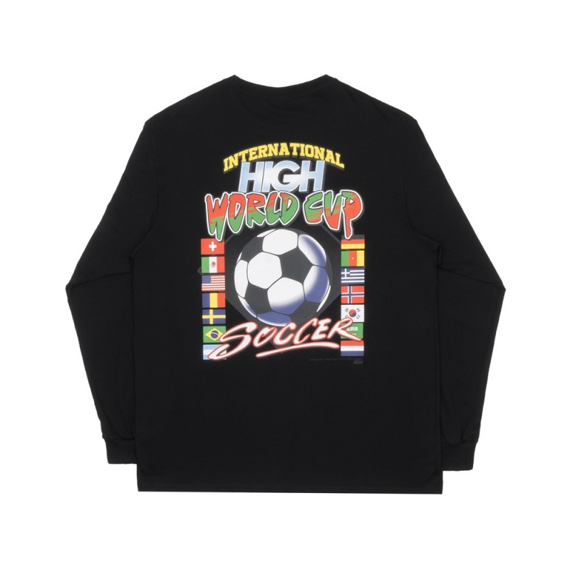 Camiseta Manga Longa High Soccer Preto