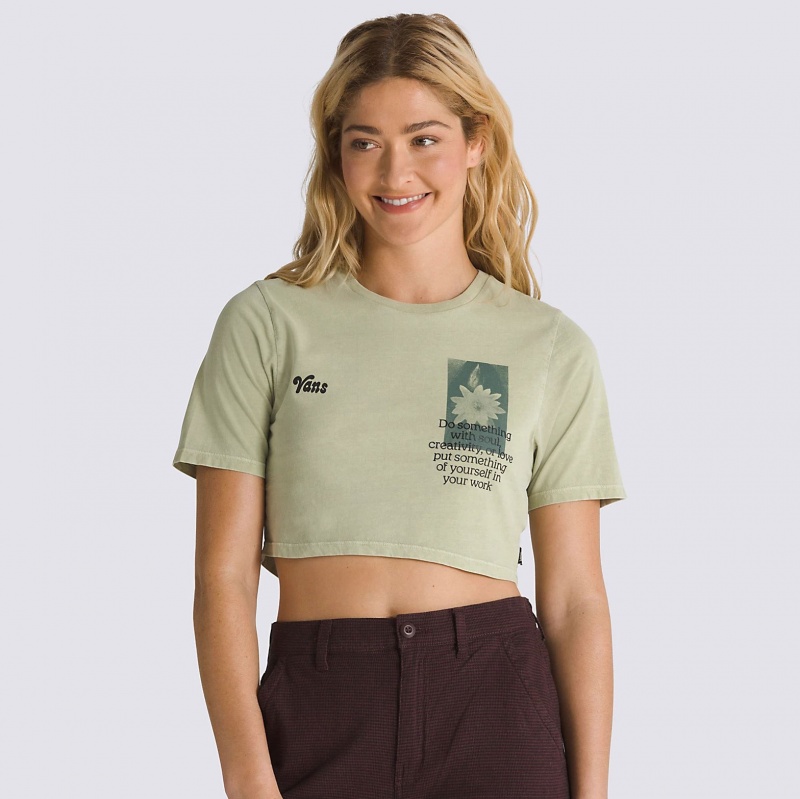 Blusa Vans Night Bloom Crew Crop II Verde