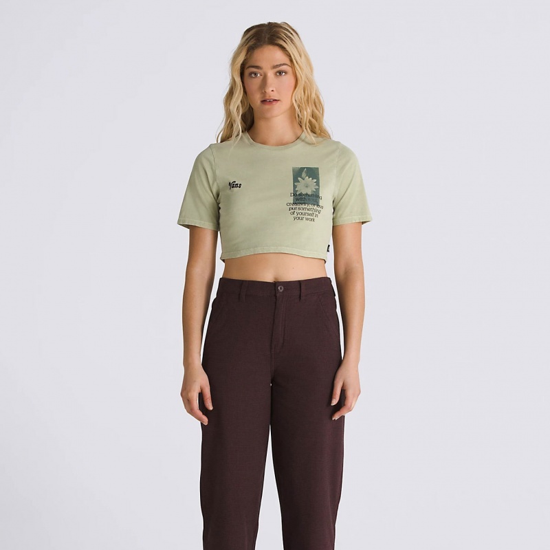 Blusa Vans Night Bloom Crew Crop II Verde