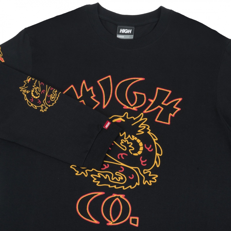 Camiseta Manga Longa High Draco Preto