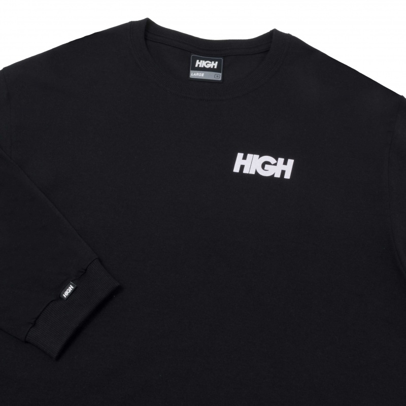 Camiseta Manga Longa High Synth Preto