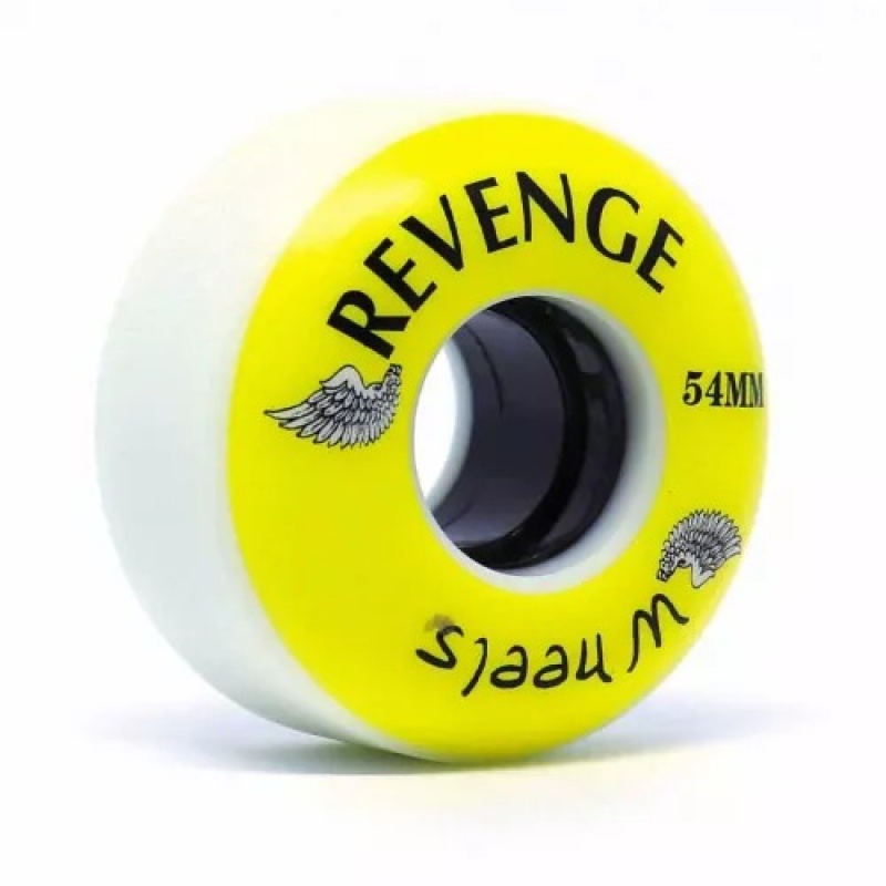 Roda Revenge 54mm Branco Amarelo