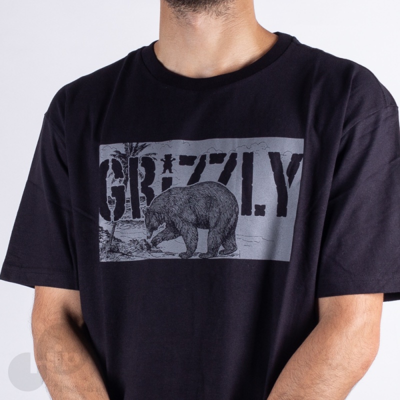 Camiseta Grizzly Paradise Preta
