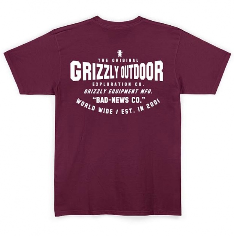 Camiseta Grizzly Heavy Machinery Vinho