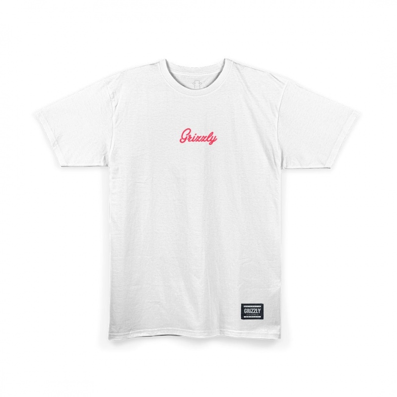 Camiseta Grizzly Mini Script Branco