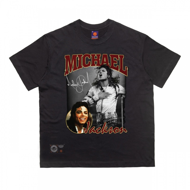 Camiseta Orange Vintage Michael Jackson Preto