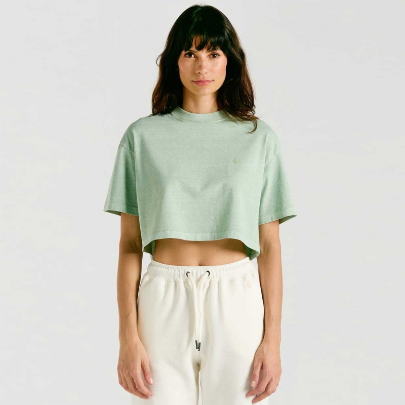 Blusa Volcom Single Stone Cropped Verde