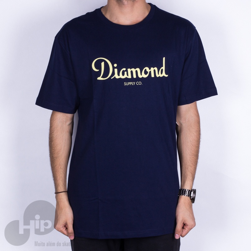 Camiseta Diamond Champagne Sign Azul