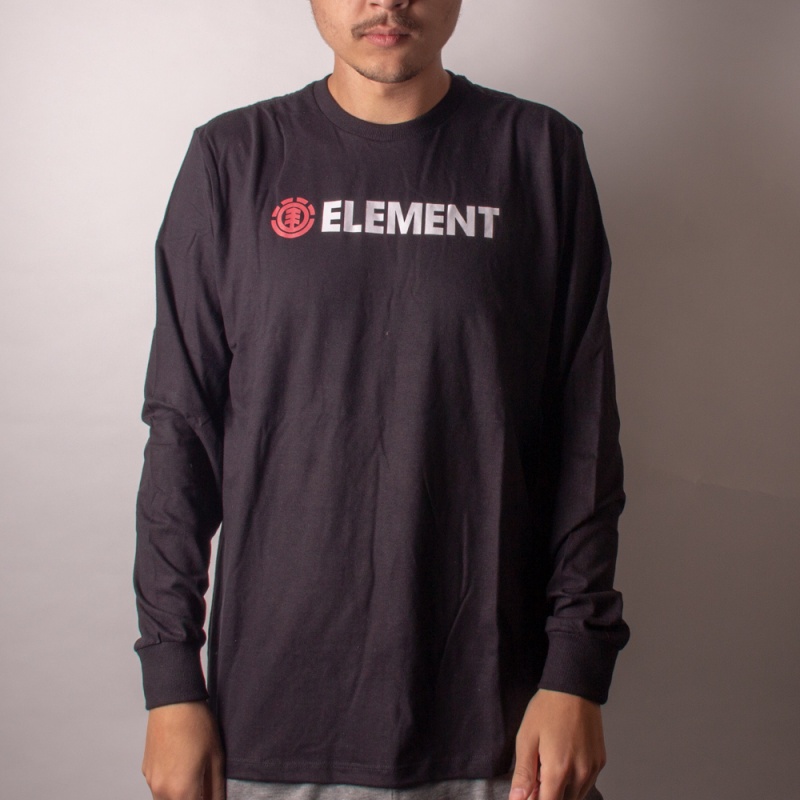 Camiseta Manga Longa Element Blazin Preto