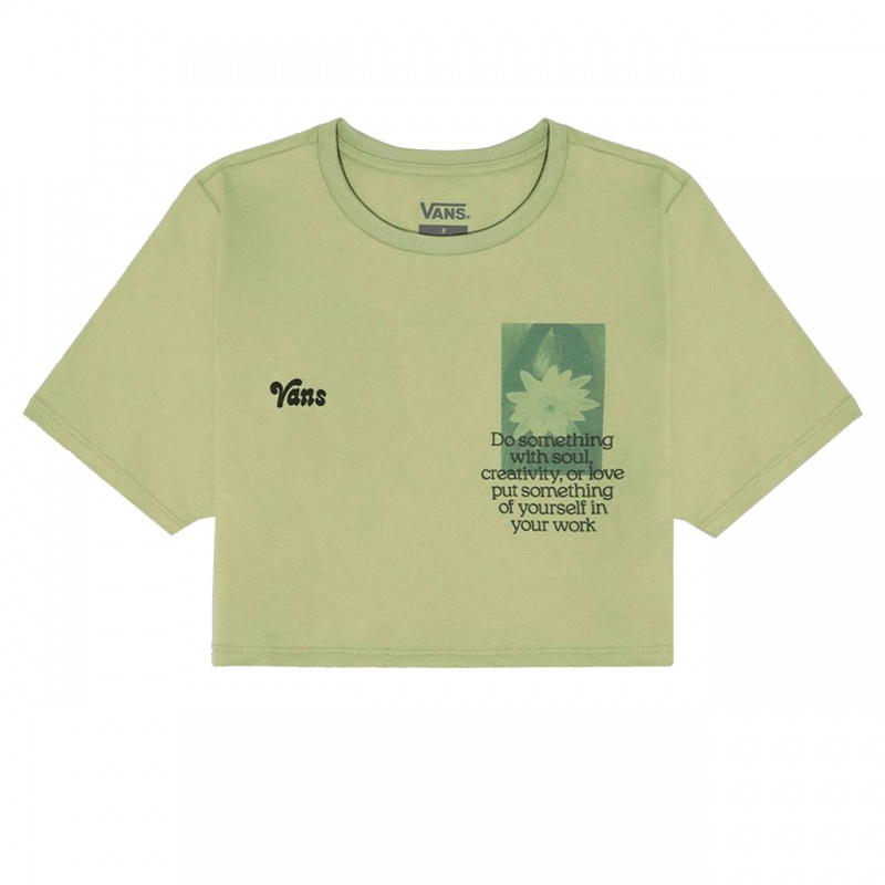 Blusa Vans Night Bloom Crew Crop II Verde