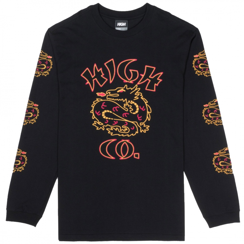 Camiseta Manga Longa High Draco Preto