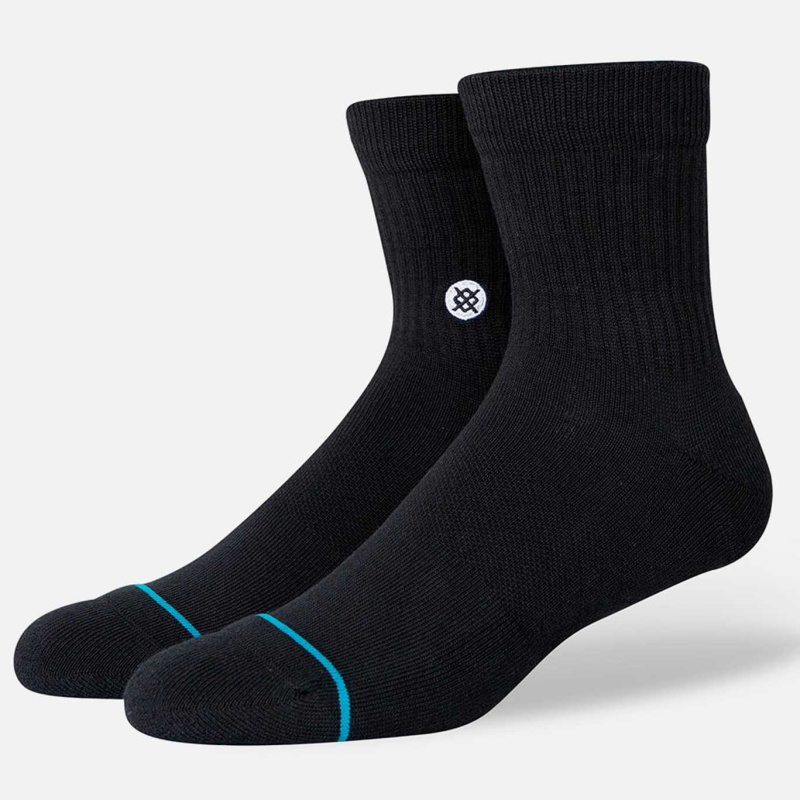 Meia Stance Icon Quarter Preto