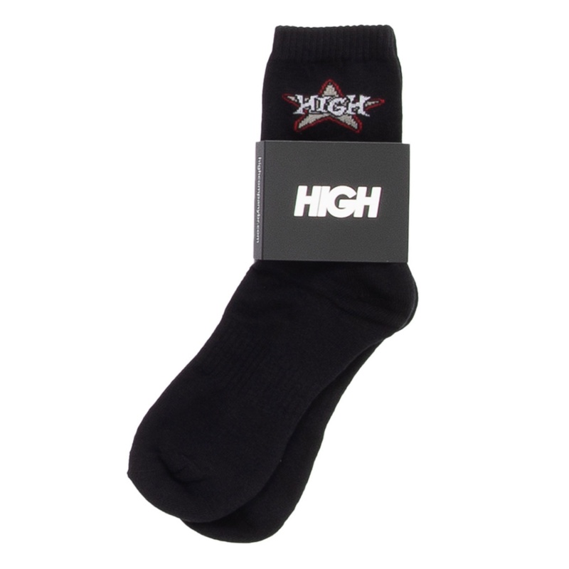 Meia High Star Preto