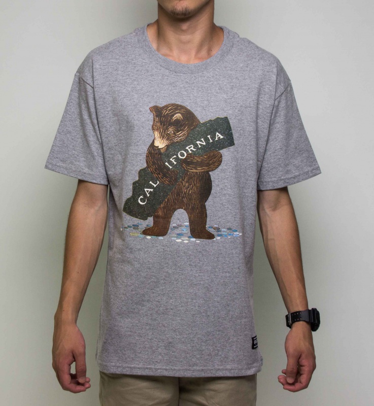 Camiseta Grizzly Loves Cali Cinza