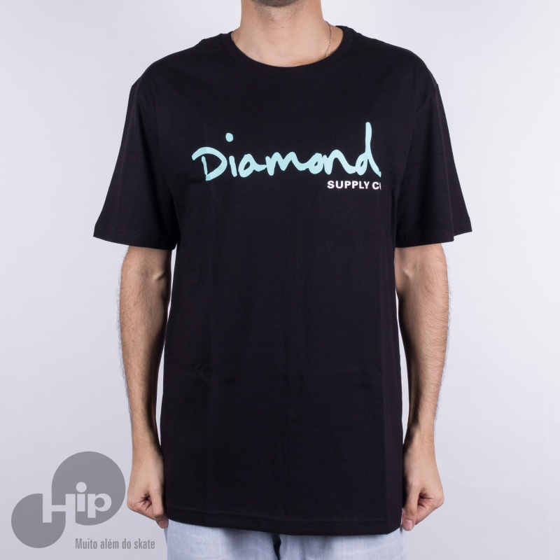 Camiseta Diamond Og Script Preta