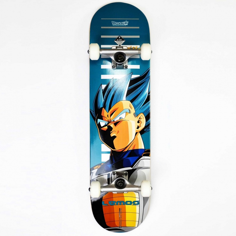 Skate Montado Primitive x Dragon Ball Z Vegeta Tiago Lemos Azul