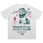 Camiseta Orange Premium Club Skull Branco