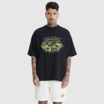 Camiseta Baw New Over Rib Mushroom Hunters Preto